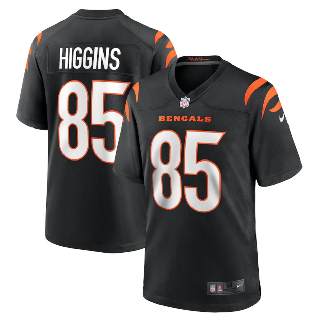 mens nike tee higgins black cincinnati bengals game jersey